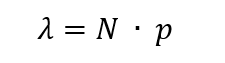 λ = N · p